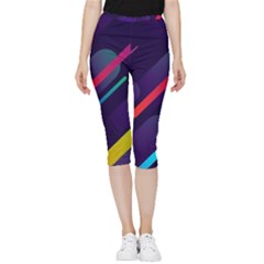 Colorful-abstract-background Inside Out Lightweight Velour Capri Leggings  by Salman4z