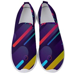 Colorful-abstract-background Men s Slip On Sneakers by Salman4z