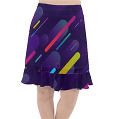 Colorful-abstract-background Fishtail Chiffon Skirt by Salman4z