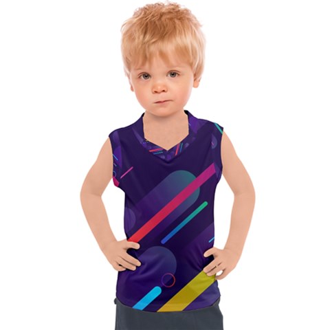 Colorful-abstract-background Kids  Sport Tank Top by Salman4z