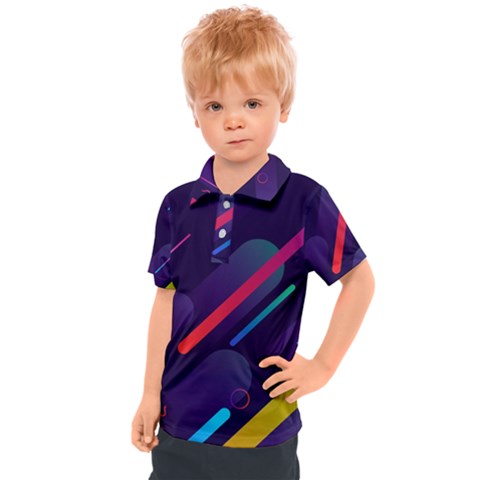 Colorful-abstract-background Kids  Polo Tee by Salman4z