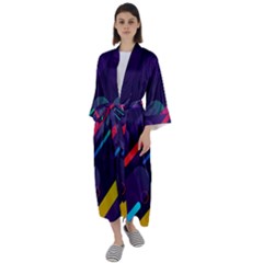 Colorful-abstract-background Maxi Satin Kimono by Salman4z