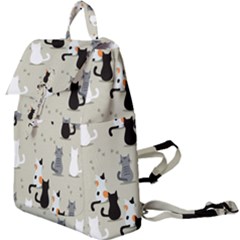 Cute-cat-seamless-pattern Buckle Everyday Backpack by Salman4z