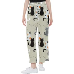 Cute-cat-seamless-pattern Women s Pants  by Salman4z