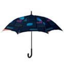 Gradient Geometric Shapes Dark Background Hook Handle Umbrellas (Large) View3