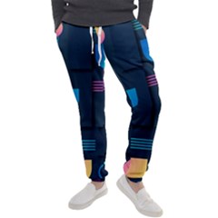 Gradient Geometric Shapes Dark Background Men s Jogger Sweatpants by Salman4z