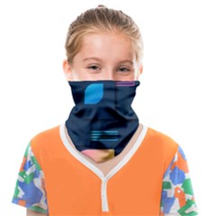 Gradient Geometric Shapes Dark Background Face Covering Bandana (kids) by Salman4z