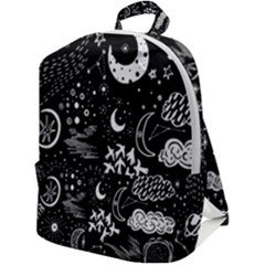 Vector-set-sketch-drawn-with-space Zip Up Backpack by Salman4z