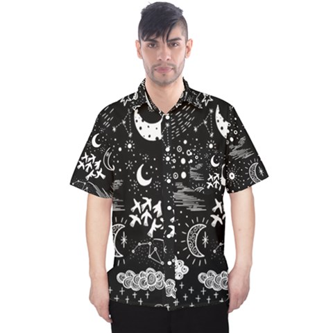 Vector-set-sketch-drawn-with-space Men s Hawaii Shirt by Salman4z