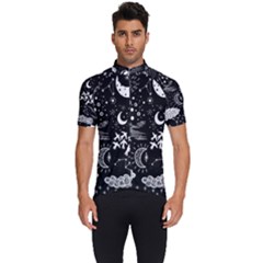 Vector-set-sketch-drawn-with-space Men s Short Sleeve Cycling Jersey by Salman4z