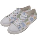 Cute-cat-colorful-cartoon-doodle-seamless-pattern Men s Low Top Canvas Sneakers View2