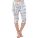 Cute-cat-colorful-cartoon-doodle-seamless-pattern Lightweight Velour Cropped Yoga Leggings View1