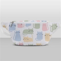 Cute-cat-colorful-cartoon-doodle-seamless-pattern Waist Bag  by Salman4z