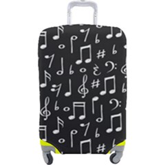 Chalk-music-notes-signs-seamless-pattern Luggage Cover (large) by Salman4z