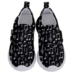 Chalk-music-notes-signs-seamless-pattern Kids  Velcro No Lace Shoes by Salman4z