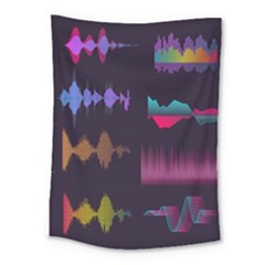 Colorful-sound-wave-set Medium Tapestry by Salman4z