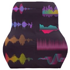 Colorful-sound-wave-set Car Seat Back Cushion  by Salman4z