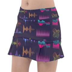 Colorful-sound-wave-set Classic Tennis Skirt by Salman4z