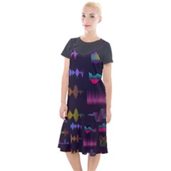 Colorful-sound-wave-set Camis Fishtail Dress by Salman4z