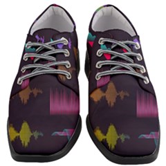 Colorful-sound-wave-set Women Heeled Oxford Shoes by Salman4z