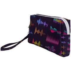 Colorful-sound-wave-set Wristlet Pouch Bag (small) by Salman4z