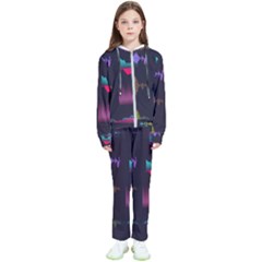 Colorful-sound-wave-set Kids  Tracksuit by Salman4z