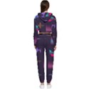 Colorful-sound-wave-set Cropped Zip Up Lounge Set View2