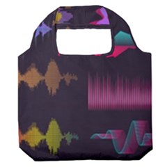 Colorful-sound-wave-set Premium Foldable Grocery Recycle Bag by Salman4z