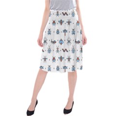 Insects-icons-square-seamless-pattern Midi Beach Skirt by Salman4z