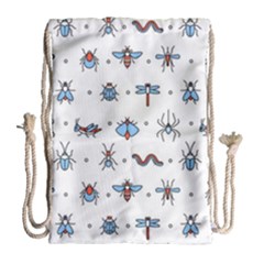 Insects-icons-square-seamless-pattern Drawstring Bag (large) by Salman4z