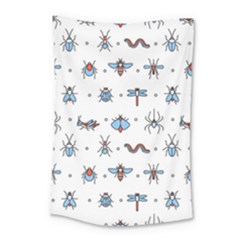 Insects-icons-square-seamless-pattern Small Tapestry