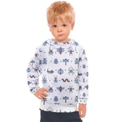 Insects-icons-square-seamless-pattern Kids  Hooded Pullover by Salman4z