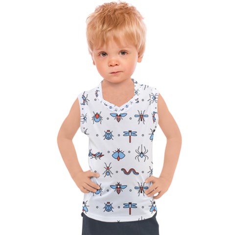 Insects-icons-square-seamless-pattern Kids  Sport Tank Top by Salman4z