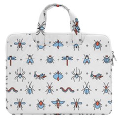 Insects-icons-square-seamless-pattern Macbook Pro 16  Double Pocket Laptop Bag  by Salman4z