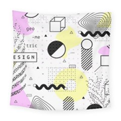 Graphic-design-geometric-background Square Tapestry (large)