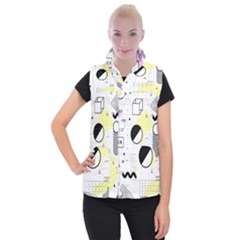 Graphic-design-geometric-background Women s Button Up Vest