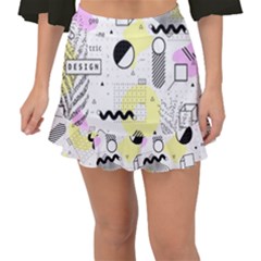 Graphic-design-geometric-background Fishtail Mini Chiffon Skirt