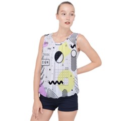 Graphic-design-geometric-background Bubble Hem Chiffon Tank Top by Salman4z