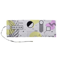 Graphic-design-geometric-background Roll Up Canvas Pencil Holder (m) by Salman4z