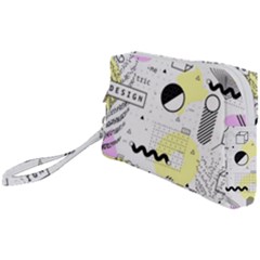 Graphic-design-geometric-background Wristlet Pouch Bag (small) by Salman4z