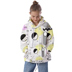 Graphic-design-geometric-background Kids  Oversized Hoodie