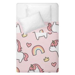 Cute-unicorn-rainbow-seamless-pattern-background Duvet Cover Double Side (single Size) by Salman4z