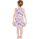 Cute-unicorn-rainbow-seamless-pattern-background Kids  Tunic Dress View2