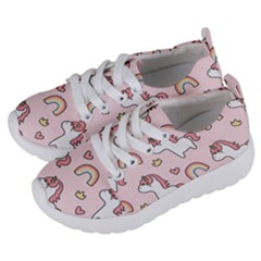 Cute-unicorn-rainbow-seamless-pattern-background Kids  Lightweight Sports Shoes by Salman4z