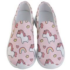 Cute-unicorn-rainbow-seamless-pattern-background Men s Lightweight Slip Ons by Salman4z