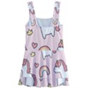 Cute-unicorn-rainbow-seamless-pattern-background Kids  Layered Skirt Swimsuit View2