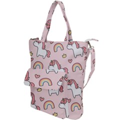 Cute-unicorn-rainbow-seamless-pattern-background Shoulder Tote Bag by Salman4z