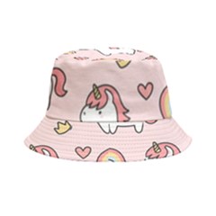 Cute-unicorn-rainbow-seamless-pattern-background Bucket Hat by Salman4z