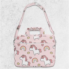 Cute-unicorn-rainbow-seamless-pattern-background Macbook Pro 13  Shoulder Laptop Bag  by Salman4z