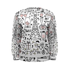 Big-collection-with-hand-drawn-objects-valentines-day Women s Sweatshirt